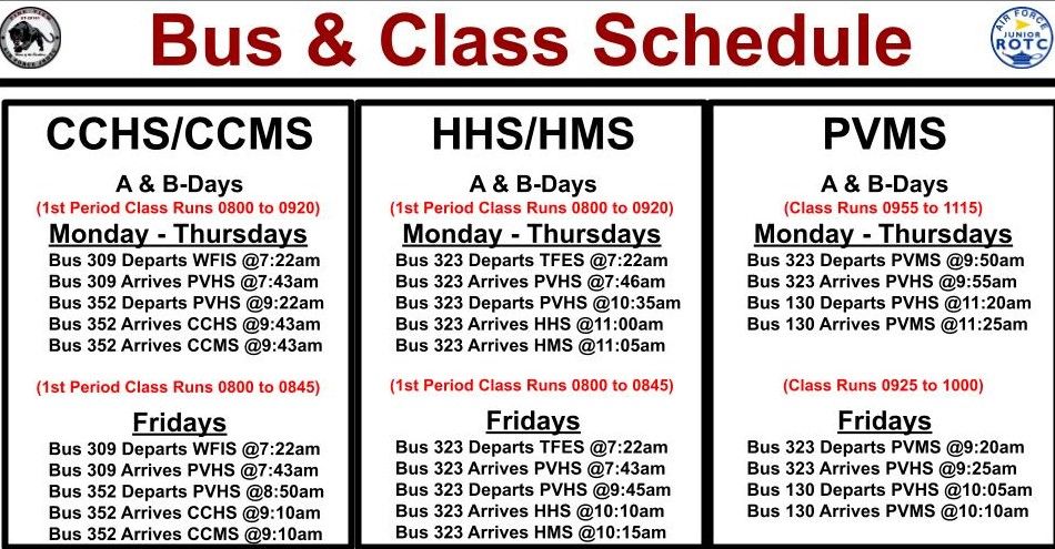 Bus & Class Schedule